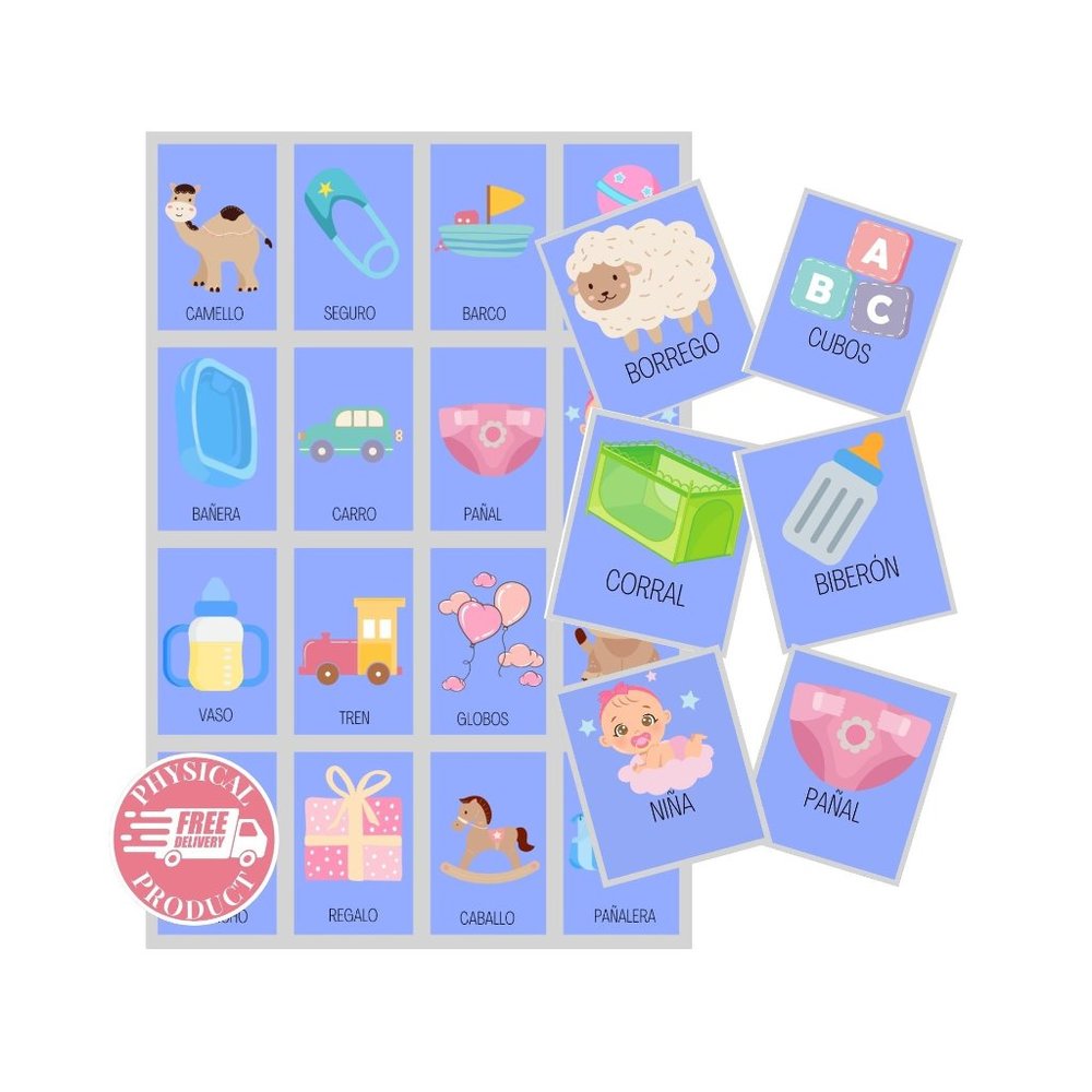 Juegos Para Baby Shower En Español 100 Tableros Loteria Revelacion De Sexo